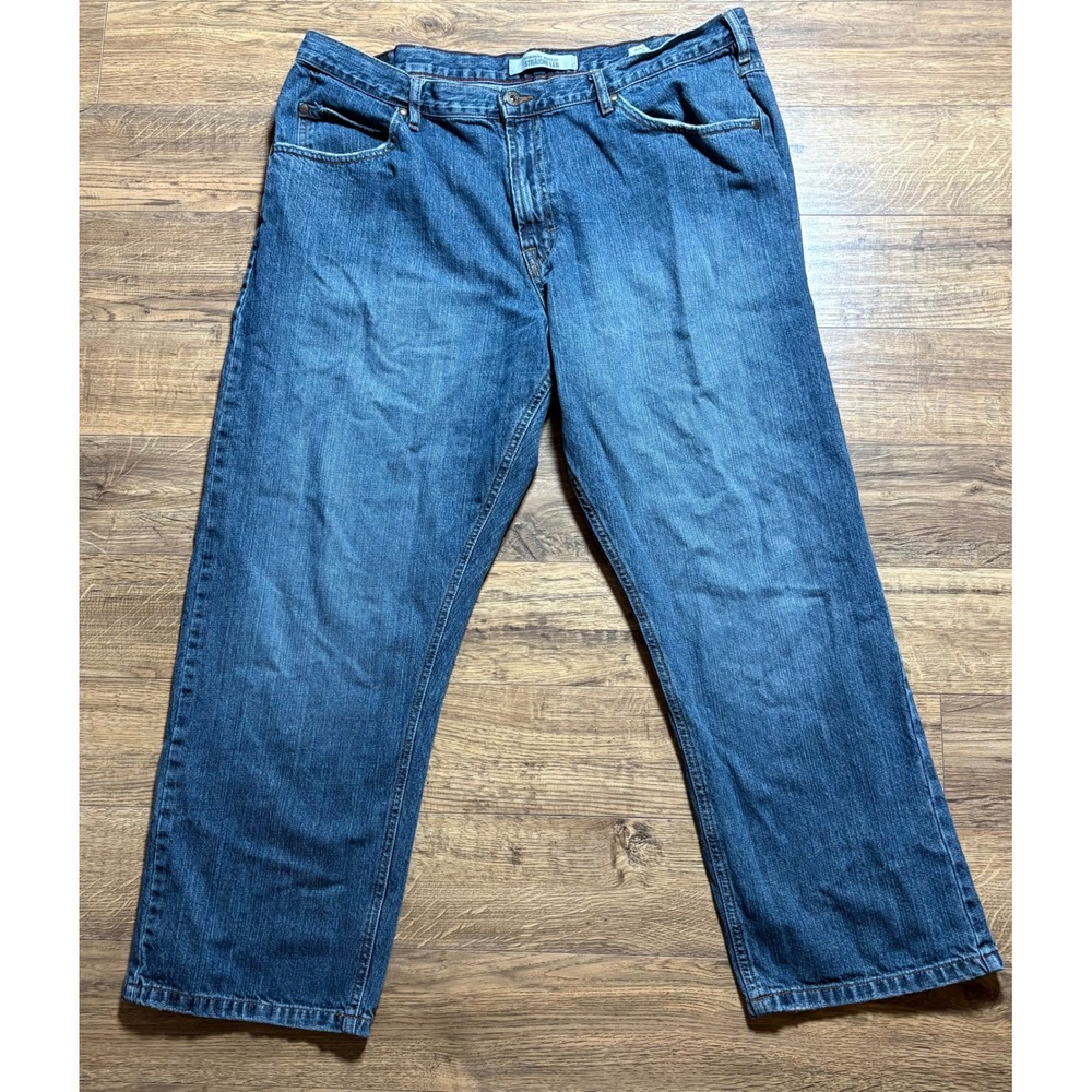 Wrangler Jeans Co Mens 40x30‎ Blue Straight Leg Denim Jeans 97LRWAR Medium Wash